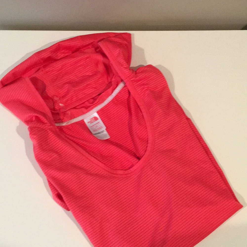 North Face Coral/Pink Hooded Shirt